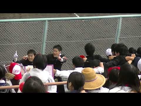 2014.7.10甲府一高應援團 夏季野球大会 二回戦:増穂商業