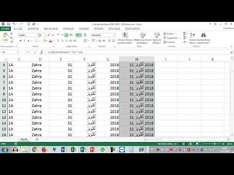 Comment concatener dans Excel 2013
