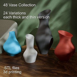 8*3*2 Vase Collection - Modern and Simplistic - STL Files 3d Printable - Strong and Sturdy Bottom - 8 Designs, 3 Variations, 2 Thicknesses - Etsy