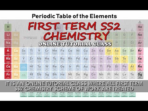 FIRST TERM SS2 ONLINE CHEMISTRY TUTORIAL CLASS