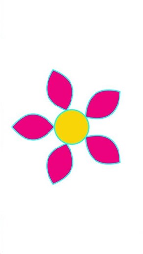 Easy Happy Flower Drawing in 9 Seconds! #Shorts #FlashDraw