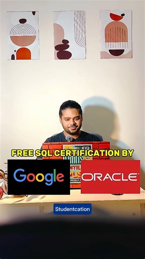 Studentcation on Instagram: "Learn SQL for FREE & earn a certificate from Google & Oracle 🚀 Now you can master SQL with official courses, real-world practice, and a certificate to show your skills! - Enroll in Google’s Data Analytics or Cloud SQL course - Join Oracle’s free SQL certification program - Learn at your own pace, no cost, and get a recognized certificate 🎯 Like, share & follow @studentcation for more free learning opportunities! #sql #freecertificate #googleskills #oracle #learnsql