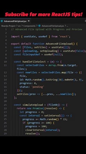 Advanced File Upload with Progress & Preview ReactJS Project #reactjs #projects#file#uploads#preview