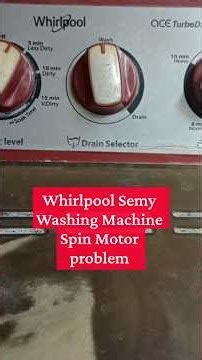 whirlpool semy Washing Machine Spin Motor problem 👍 #washingmachine