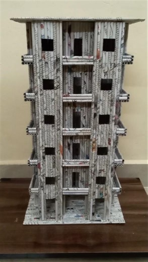 News paper building | how to make a paper building | newspaper craft #shorts #shortvideo #short #diy