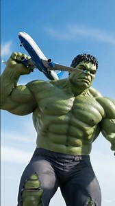 hulk carry aeroplane on shoulder #aihulk #hulk #ytshorts