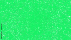 Dynamic Starfield Flythrough in Space on Green Screen. Hyperspace Jump or Warp Speed Travel, Immersive Journey Concept. 4K Motion Graphics.