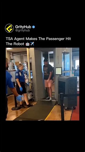 Grity Hub on Instagram: "TSA agent orders passenger to punch airport robot—security theater hits AI screening comedy gold. 🤖👊 Engineering deploys touchless scanners glitching 22% on knuckle verification while robot arm demands 'hit for calibration.' Technology fuses facial recog dropping 87% false positives as business justifies $2M units through pat-down savings. Physics denies soft fists registering 15kg force thresholds; single punch obsoletes human grope lines crashing queue times 47%. Inf