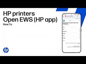 Open the Embedded Web Server (EWS) for your printer from the HP app | HP printers