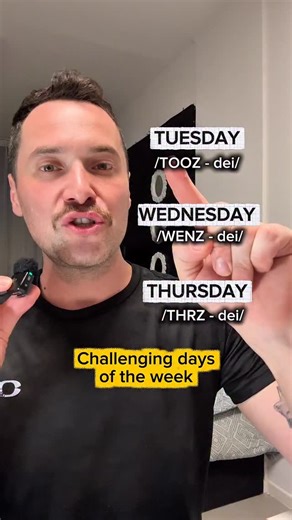 Tuesday (martes), Wednesday (miércoles), Thursday (jueves) 🇺🇸 Learn their accurate pronunciation of these challenging days of the week. Learn and improve your English on Airlearn, get it on your App Store 🚀 … #english #ingles #learn #learnenglish #speakenglish | Profe Raff