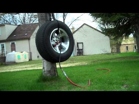 Don't try this at home - tire blow "safety test." Part 1