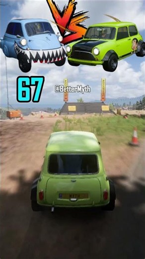 😱 BMW Isetta vs Mini Cooper S! Tiny Cars, HUGE Jump 🚀💥 #shorts