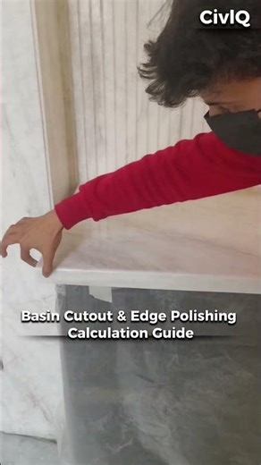 vanity countertop measurement bathroom stone calculation,basin cutout measurement#engineering #tips