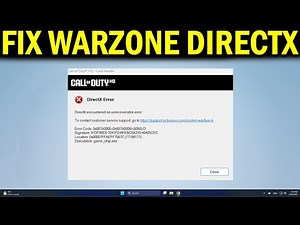 How To Fix COD Warzone DirectX Unrecoverable Error on PC