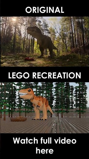 The Dinosaurus Documentary Trailer LEGO Recreation | Side by Side Comparison 2 | 3D animation