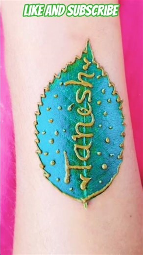 Tanish 💕✨ trending viral unique name mehndi tattoo design #easy #hennastyl #viralshort #trendingsong