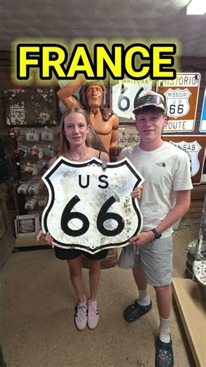 Let's Welcome these Route 66 Tourist from France to Seligman Arizona USA