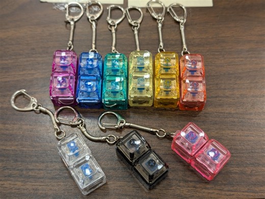 Double and Quad Clear Keycap Clickers - Fidget Keychain, Light up Focus Accessories - Etsy