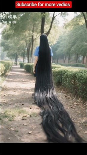 Girl with Extremely Long Hair (8–10 Feet) | Long Hair Hairstyle #shorts