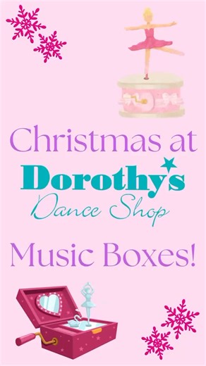 The ballerina music box is has been an iconic and beloved gift to dancers for generations! These beautiful keepsakes are perfect gifts for dancers of all ages, as they play sweet melodies and are perfect places to store jewelry! Looking for the perfect Christmas gift? Stop by Dorothy’s Dance Shop to see the latest stock of music boxes! #dorothysdanceshop #shoplocal #supportsmall #dancer #dance #competitiondance #recital #danceconvention #danceshoes #ballet #tap #jazz #hiphop #contemporary #dance