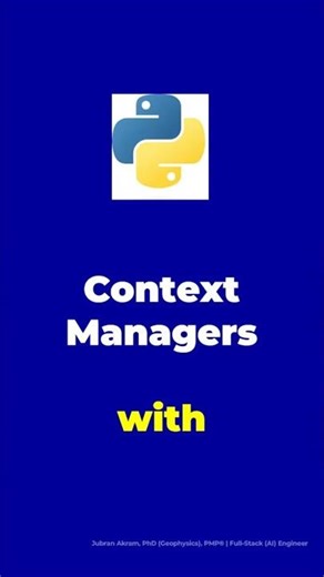 Context Managers #python #pythonprogramming #shorts