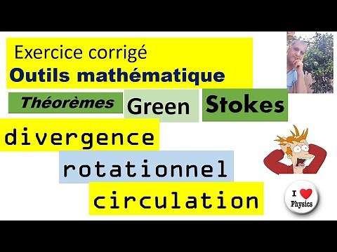 Ex corrigé : rot, div, circulation, Th de la divergence et théorème de Green