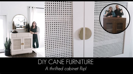 DIY Cane Furniture (a Thrifted Cabinet Makeover with Rattan!)