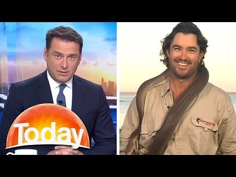 Karl mesmerized by beautiful crocodile hunter | TODAY Show Australia