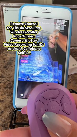 Remote Control for TikTok Scrolling, Wireless Scroller Page Turner, Camera Shutter Video Recording for iOs Android, Cellphone Selfie #remotecontrol