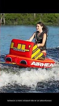 Ultimate Thrill Ride: Airhead Mable Inflatable Towable Tube for 1-4 Riders Dual Tow Points Full Cove
