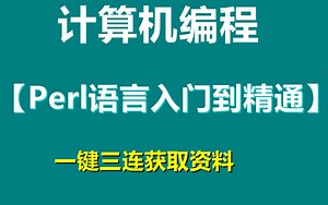 计算机编程【Perl语言入门到精通】一键三连获取资料