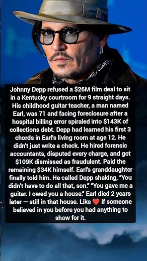 Johnny Depp Gave Up $26 Million to Help His Childhood Guitar Teacher ❤️ | Inspiring Story