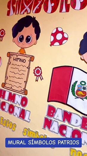 Mural | SÍMBOLOS PATRIOS Para Imprimir en Hoja A4 - Decoración Peruana