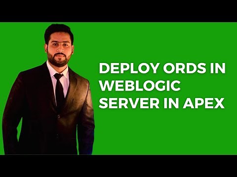 How to Deploy ORDS in Weblogic Server in Oracle Apex