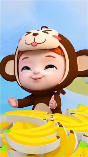 🐒🎶 Baby Monkey Banana Song 🍌😂 | Funny Monkey Shorts for Kids #shorts #viral #kids