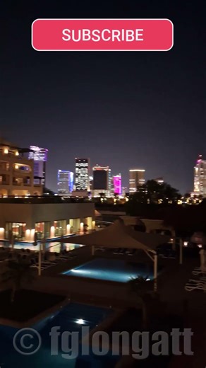 🌙 A quick view of the Grand Hyatt Doha Hotel during night