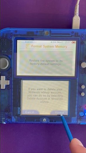 Nintendo 2DS Factory Reset #shorts