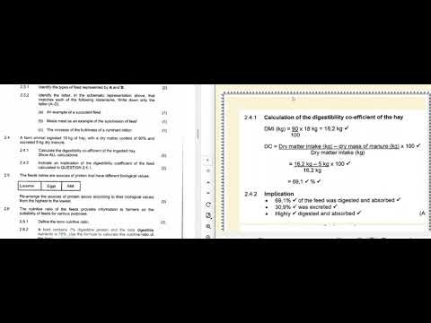 Agricultural science grade 12 paper 1 June past exam DBE/2024, SC/NSC