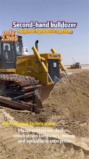 Second-hand bulldozer, choose this one! Powerful and fuel-efficient, a good partner for infrastructure projects, machine can be inspected～ #Bulldozer #ShantuiBulldozer