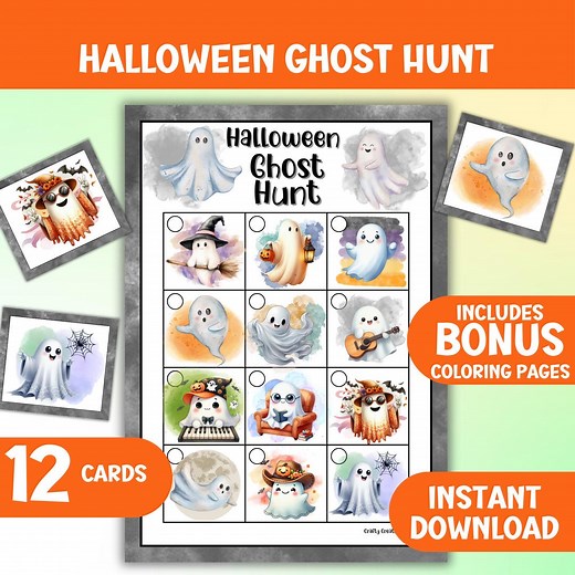 Halloween Ghost Hunt, Ghost Hunting for Kids, Indoor Outdoor Scavenger Hunt, Treasure Hunt Activity, Fun Halloween Party Game, Seek & Find - Etsy