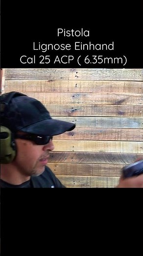 Pistola alemã Lignose Einhand - uma mão - calibre 25 ACP ( 6.35mm).