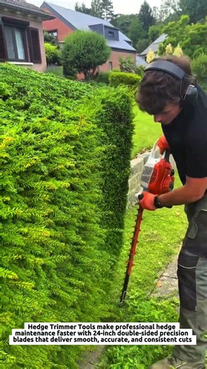 Hedge Trimmer Tools Deliver Clean Cuts with 24-Inch Double-Sided Precision Blades