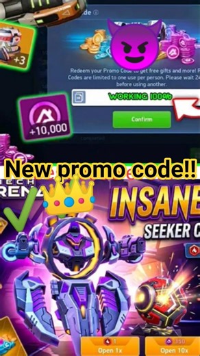 #New promo code of mech arena☠️☠️😱 free seeker for #everyone