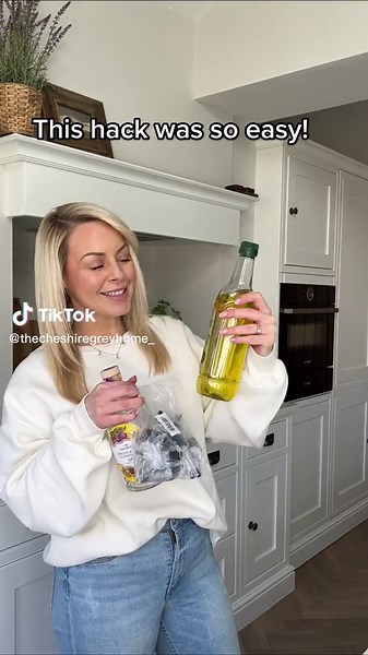 DIY Oil Bottle Pourers with Amazon Stickers | Easy Kitchen Hack