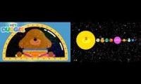 Mix of 2 videos from youtube : hey duggee the space badge and don’t forget to space song!