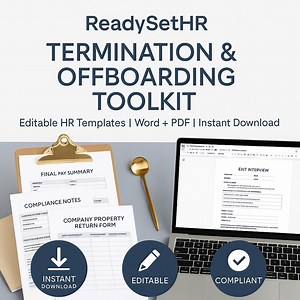 HR Termination & Offboarding Toolkit | Editable Word Fillable PDF Templates | Final Pay Statement, Exit Interview, Property Return, Letters - Etsy