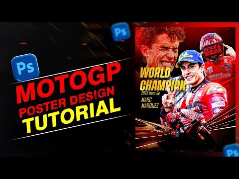 POSTER DESIGN MOTOGP - MARC MARQUEZ | PHOTOSHOP TUTORIAL