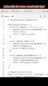 JavaScript Higher Order Function of Payment Strategies Getaway #javascript #functions #scripting #js