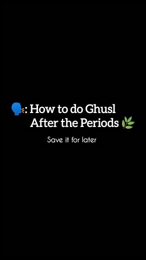 1.8M views · 276 reactions |  Steps of Ghusl after Periods: 1. Make...