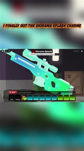 I finally got diorama splash charme in roblox rivals
